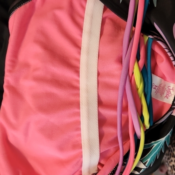 Justice Graphic Racerback One-Piece Swimsuit Size M NWT - Picture 7 of 14